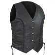 Women Motorcycle Leather Vest Native American Style Online now