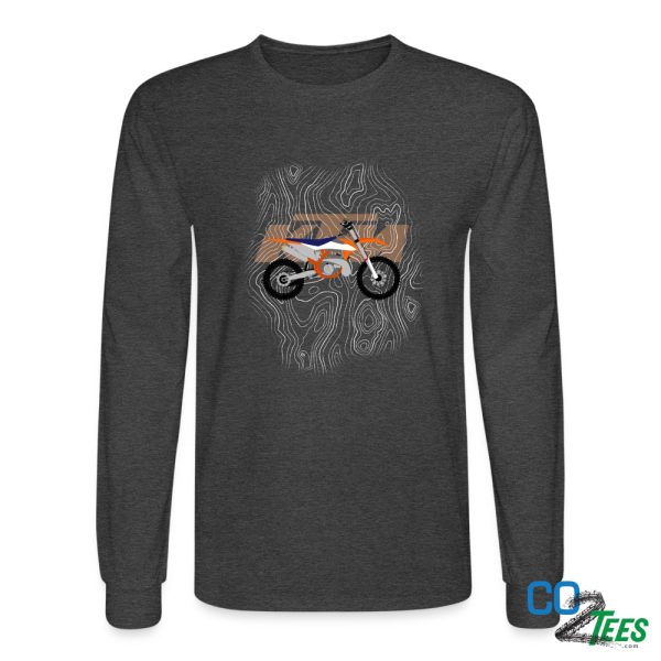 KTM Topo Men s Long Sleeve Colored T-Shirt in Charcoal & Black For Sale