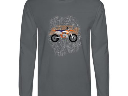 KTM Topo Men s Long Sleeve Colored T-Shirt in Charcoal & Black For Sale