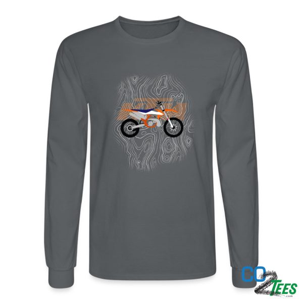 KTM Topo Men s Long Sleeve Colored T-Shirt in Charcoal & Black For Sale