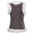 Women Toscana Shearling Leather Winters Long Vest For Sale