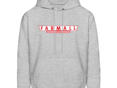 Farmall Men s Hoodie Grey & Red Hot on Sale