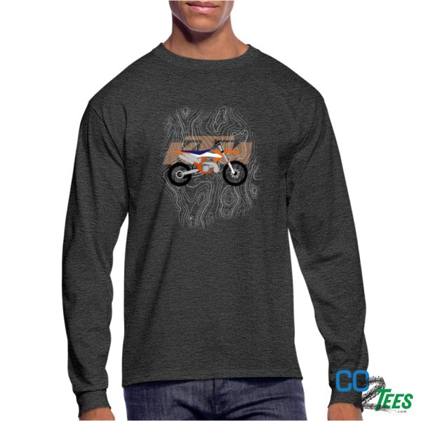 KTM Topo Men s Long Sleeve Colored T-Shirt in Charcoal & Black For Sale