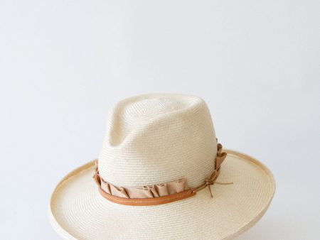 Axel Mano Rami Fedora with Ruffle Brim For Cheap