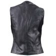 Women Side Laces Biker Leather Waistcoat Online